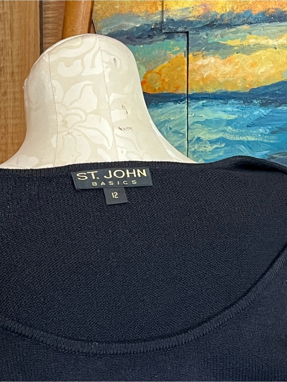 💋 St. John Black knit Dress - Picture 4 of 4